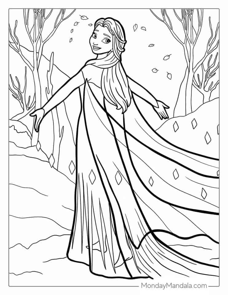 Elsa Coloring Page Frozen Coloring Pages Elsa Coloring Pages 