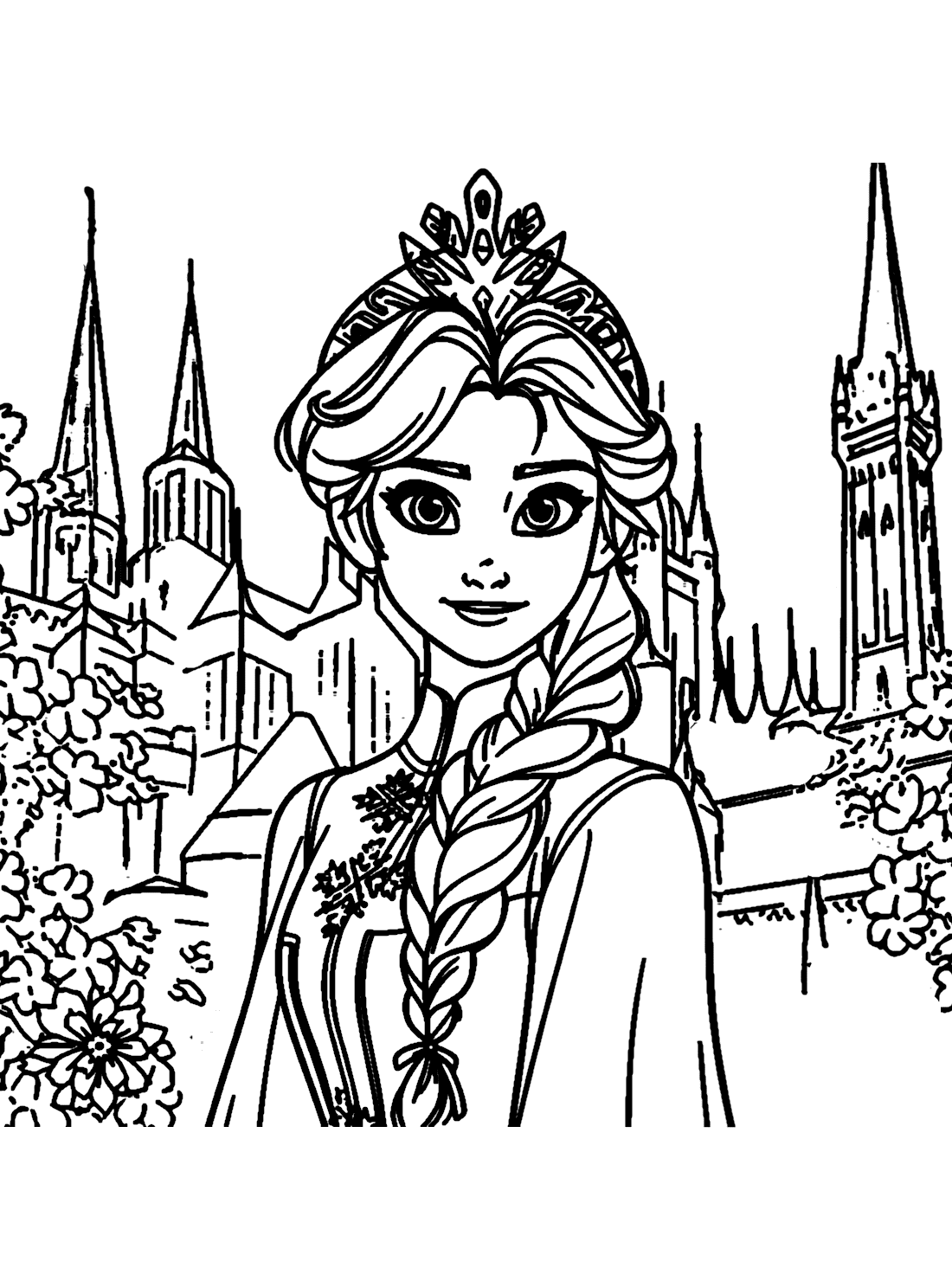Elsa Coloring Pages Free Online For Kids 