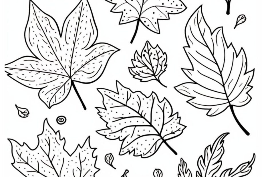Fall Leaves Coloring Pages For Kindergarten Infoupdate