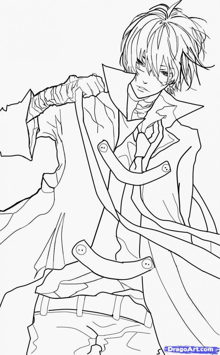 anime coloring pages for boys