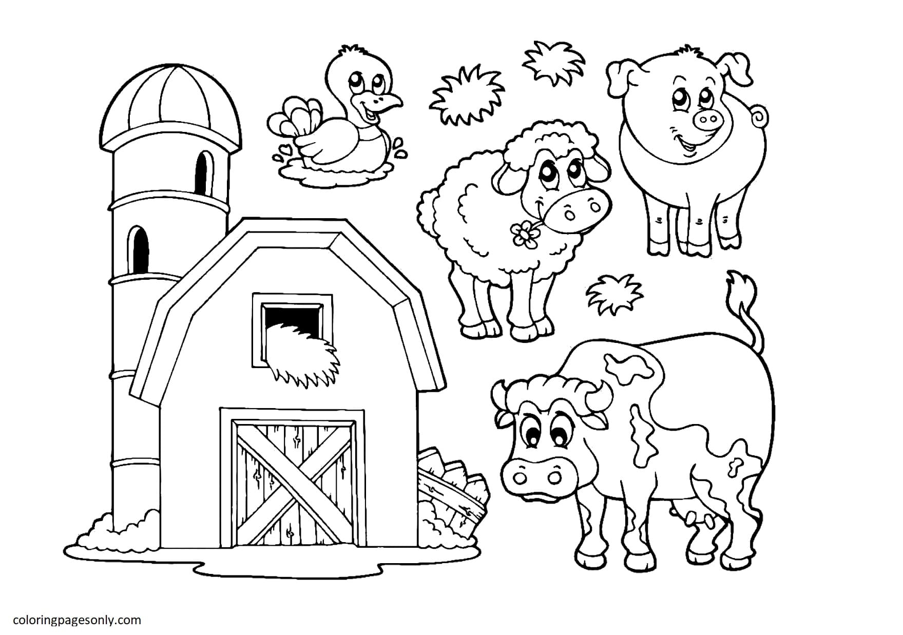 farm animal coloring pages farm animal coloring pages