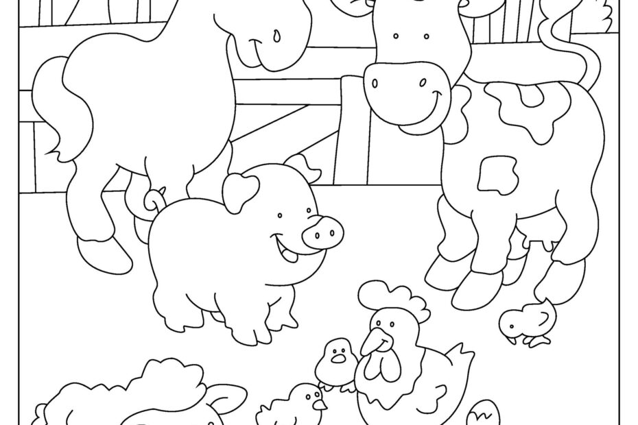 Farm Animal Color Sheets