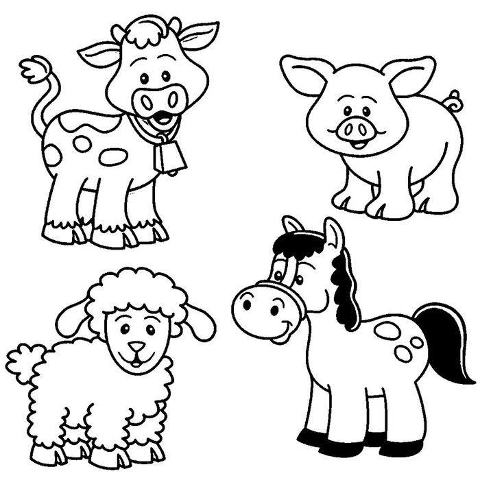 Farm Animal Coloring Pages PDF For Kids Coloringfolder Farm Animal Coloring Pages PDF For Kids Coloringfolder