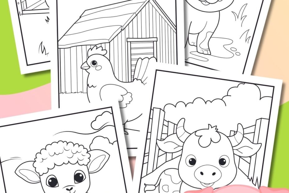 Farm Animal Coloring Sheets Printable Free Farm Animals Coloring Pages