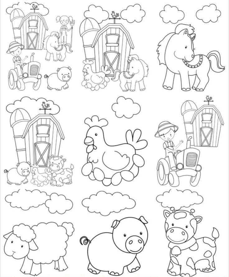 Farm Animal Printable Colouring Pages TSgos Farm Animal Printable Colouring Pages TSgos