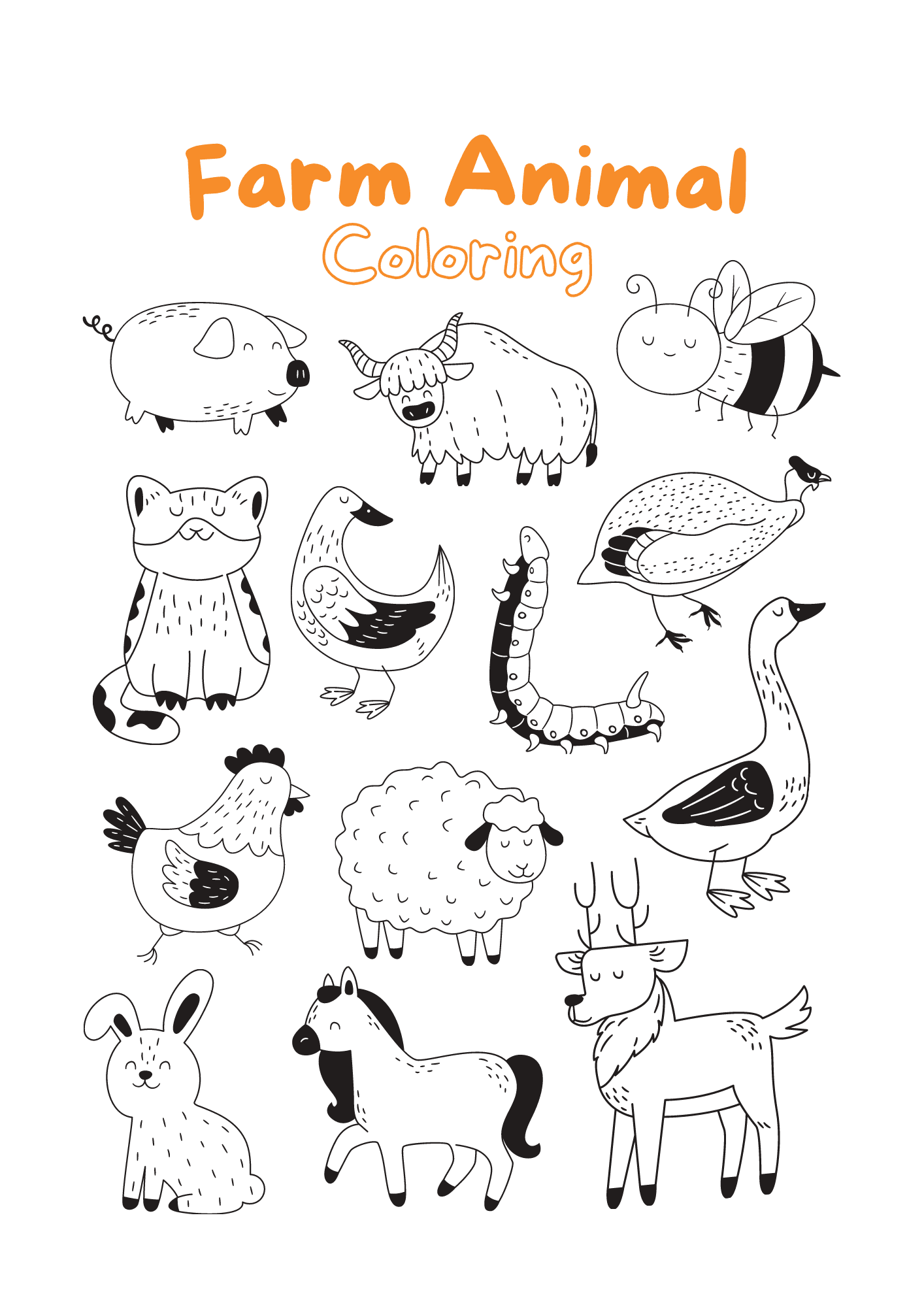 Farm Animals Coloring Worksheet Coloring Pages Farm Animals Coloring Worksheet Coloring Pages