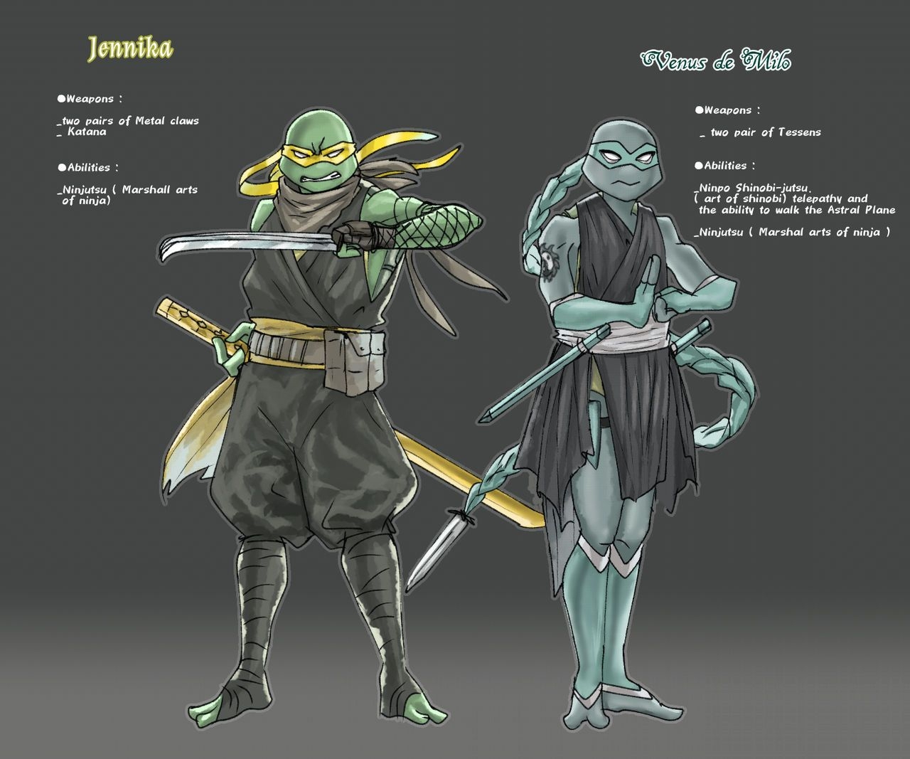 Female Ninja Turtles Jennika And Venus De Milo By Stella023 Female Female Ninja Turtles Jennika And Venus De Milo By Stella023 Female