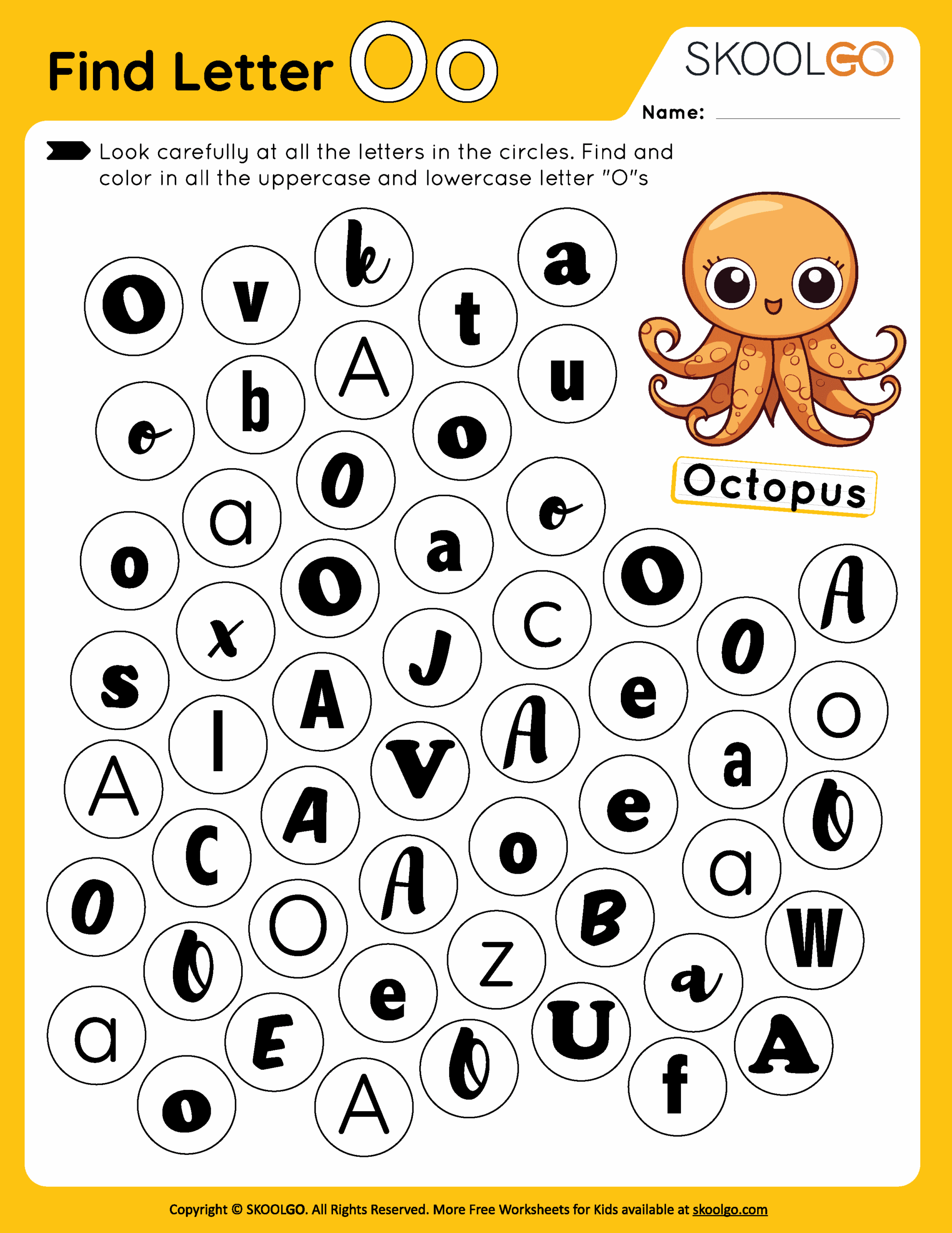 Find Letter O Free Worksheet For Kids SKOOLGO Find Letter O Free Worksheet For Kids SKOOLGO