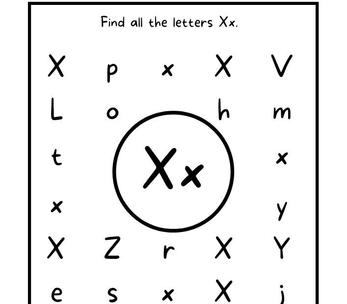 Find The Letter X Worksheet Alphabet X Hunt Activity Free Printable