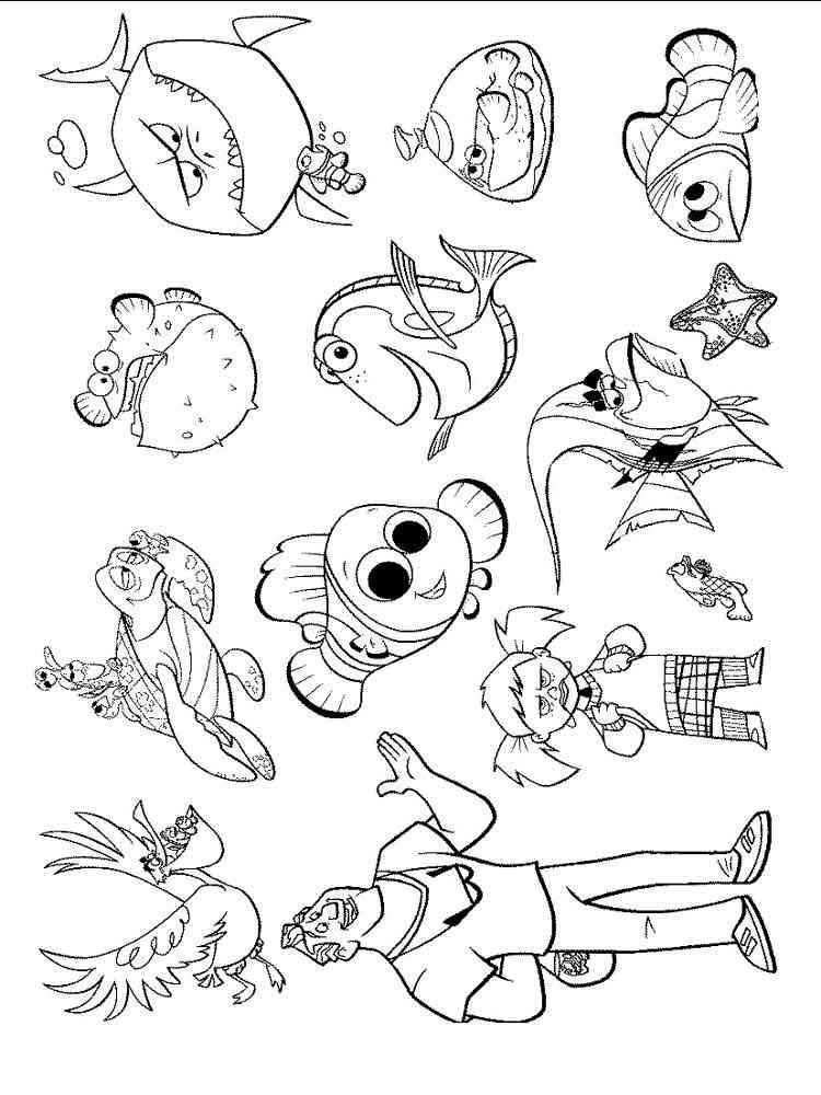 Finding Nemo Coloring Pages Finding Nemo Coloring Pages