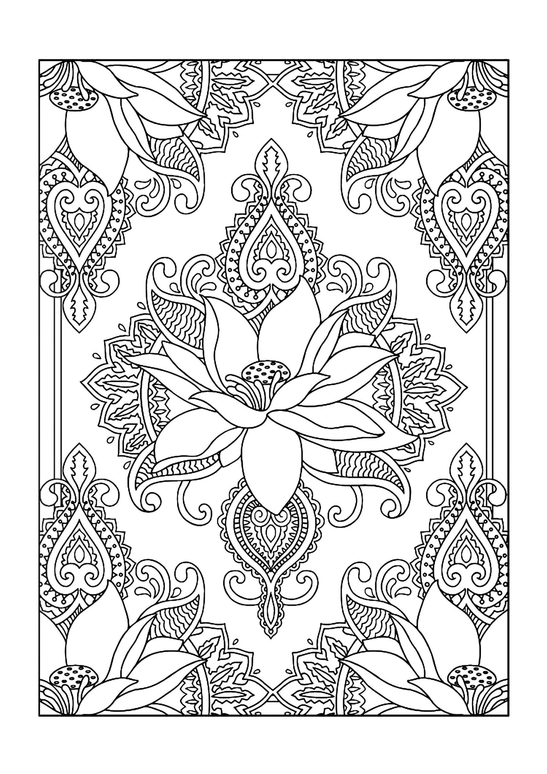 Floral Coloring Pages For Adults Best Coloring Pages For Kids Floral Coloring Pages For Adults Best Coloring Pages For Kids