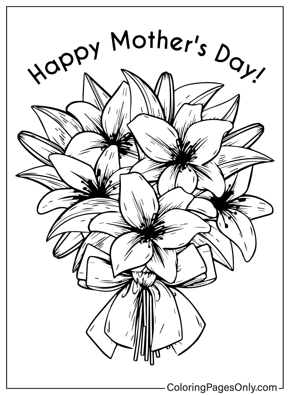 Flower Bouquet Coloring Sheet Free Printable Coloring Pages Flower Bouquet Coloring Sheet Free Printable Coloring Pages