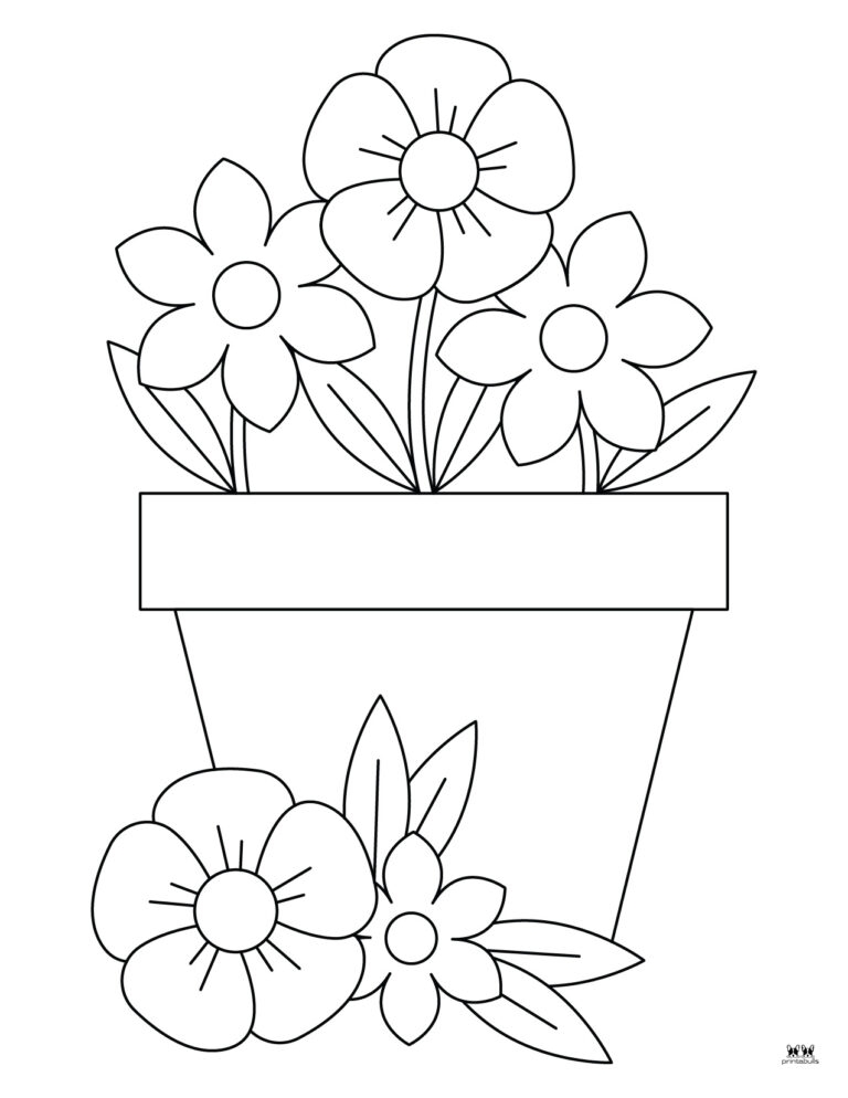 Flower Coloring Pages 50 FREE Printable Pages Printabulls Flower Coloring Pages 50 FREE Printable Pages Printabulls