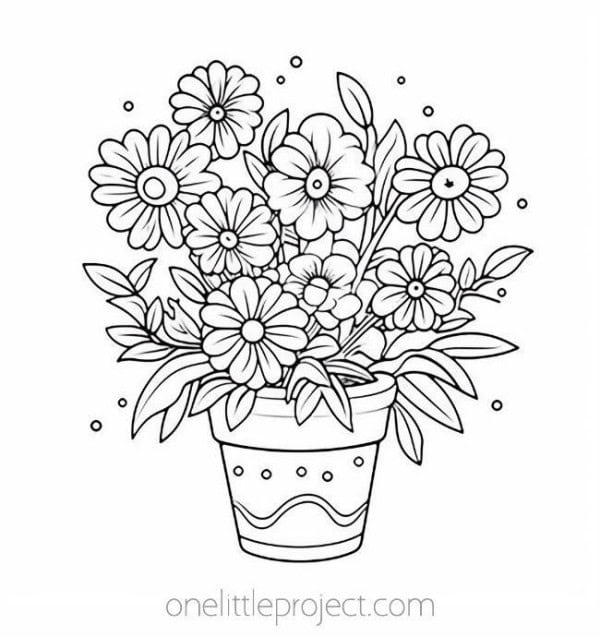Flower Outline Coloring Pages Coloring Pages Flower Outline Coloring Pages Coloring Pages