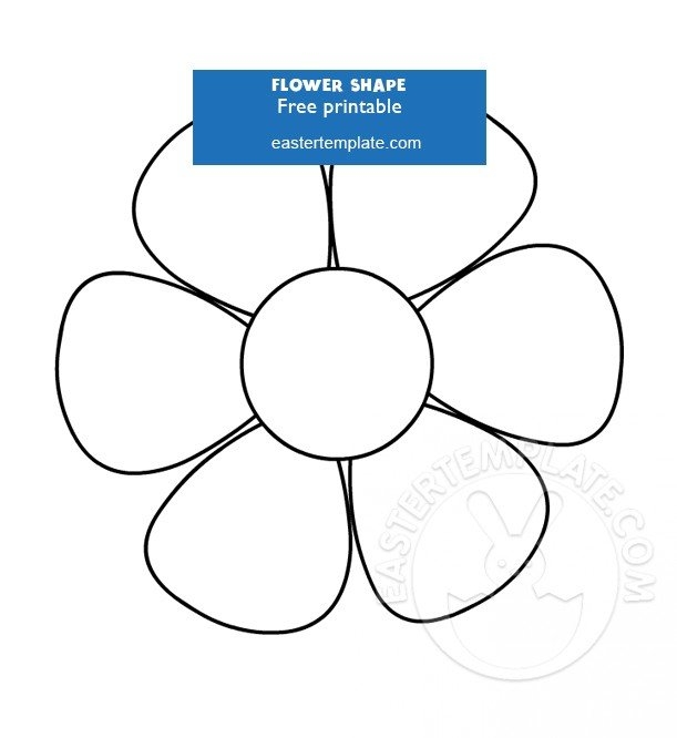 Flower Shape Printable Easter Template Flower Shape Printable Easter Template