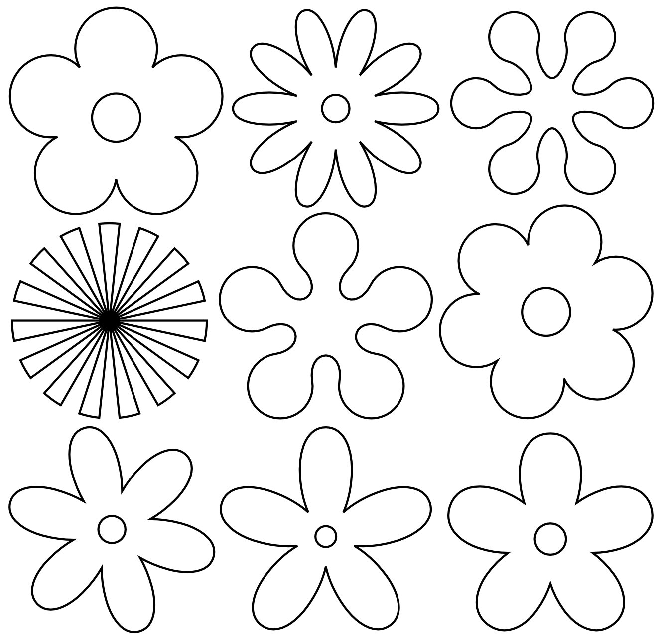 free printable flower shape template free printable flower shape template