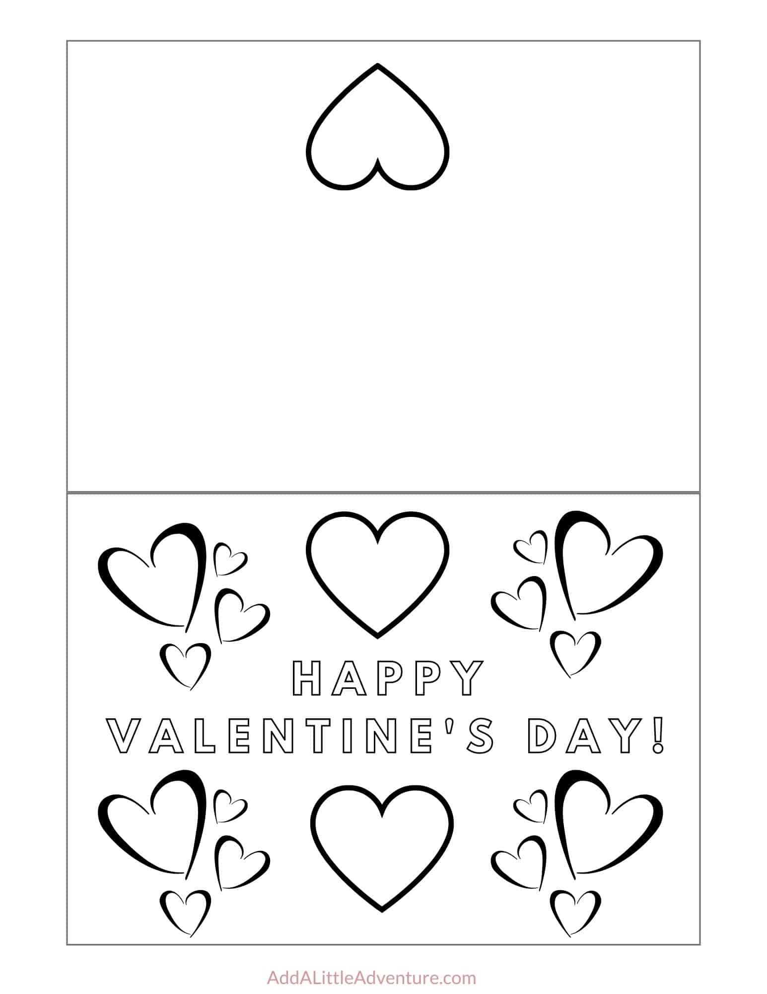 Foldable Printable Valentine 39 s Day Cards To Color Foldable Printable Valentine 39 s Day Cards To Color