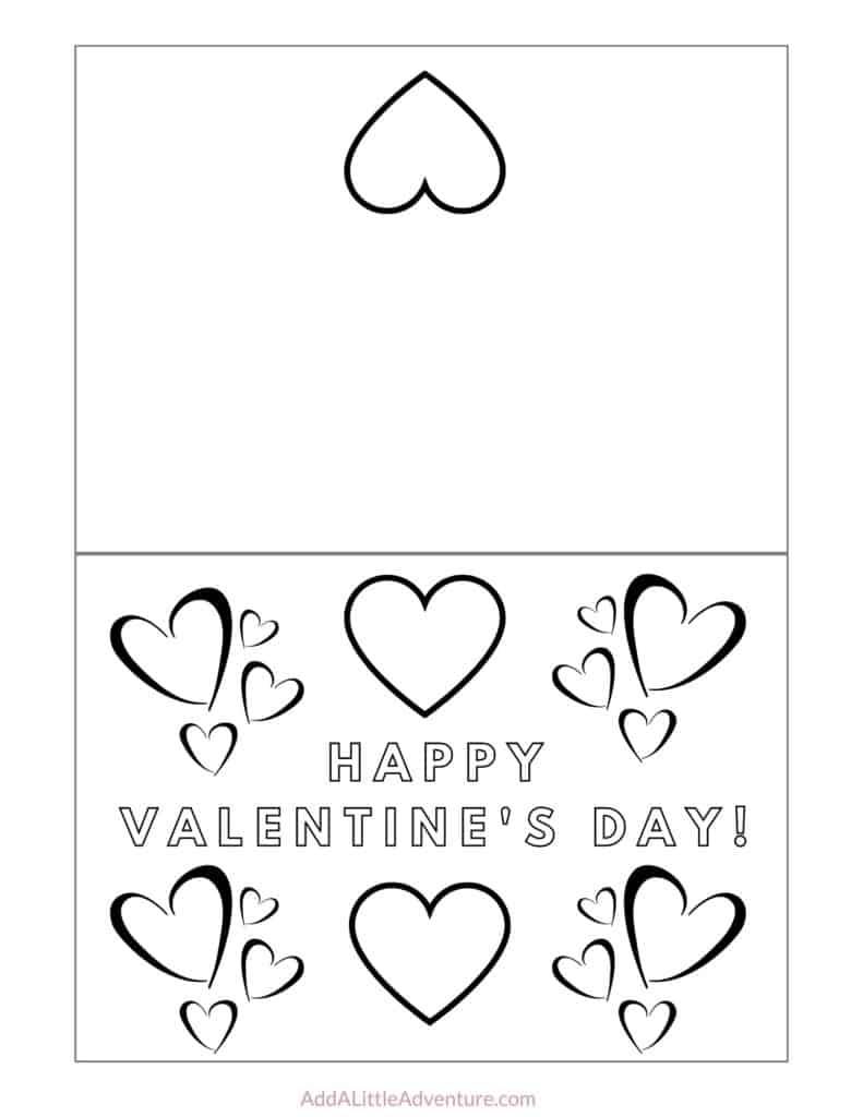 Foldable Printable Valentine 39 s Day Cards To Color Foldable Printable Valentine 39 s Day Cards To Color