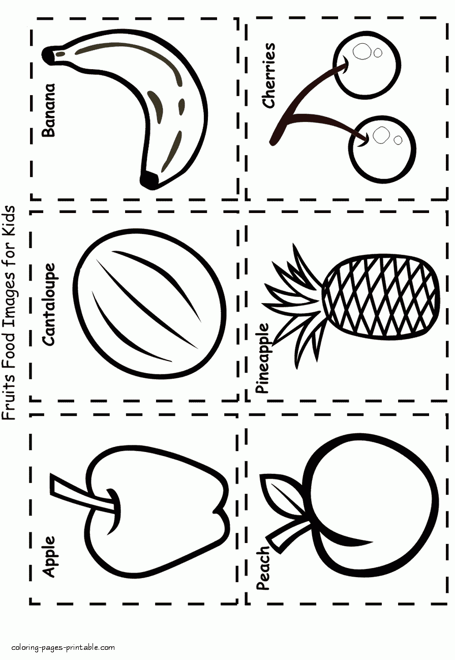 Food Coloring Pages For Preschoolers Fruits Food Coloring Pages For Preschoolers Fruits