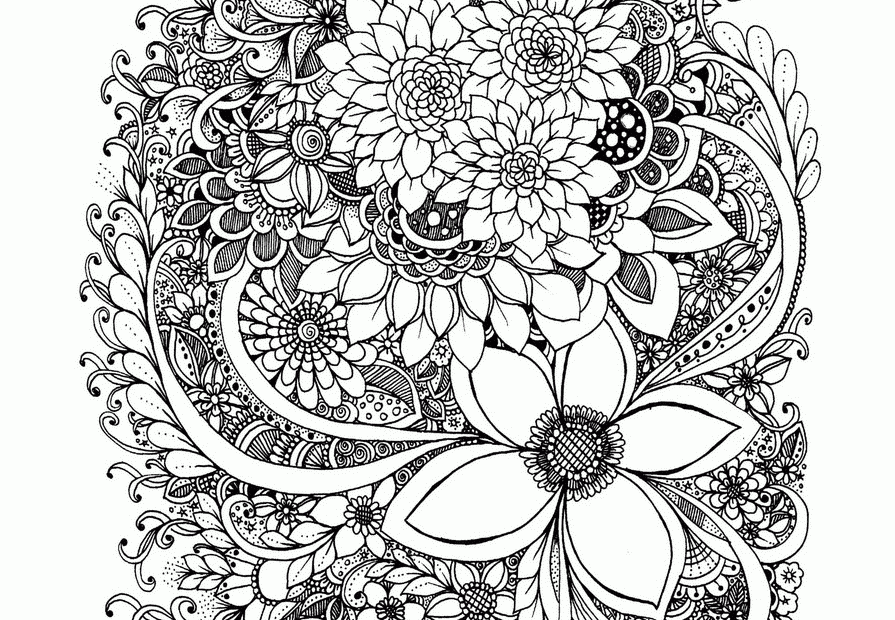 Free Adult Coloring Pages Flowers COLORING PAGES PRINTABLE COM
