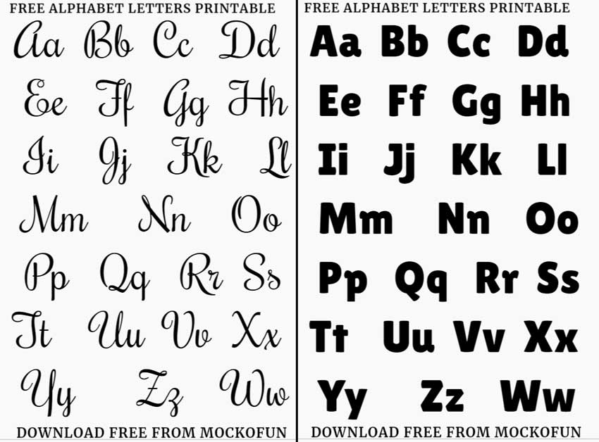 FREE Alphabet Letters Printable MockoFUN FREE Alphabet Letters Printable MockoFUN
