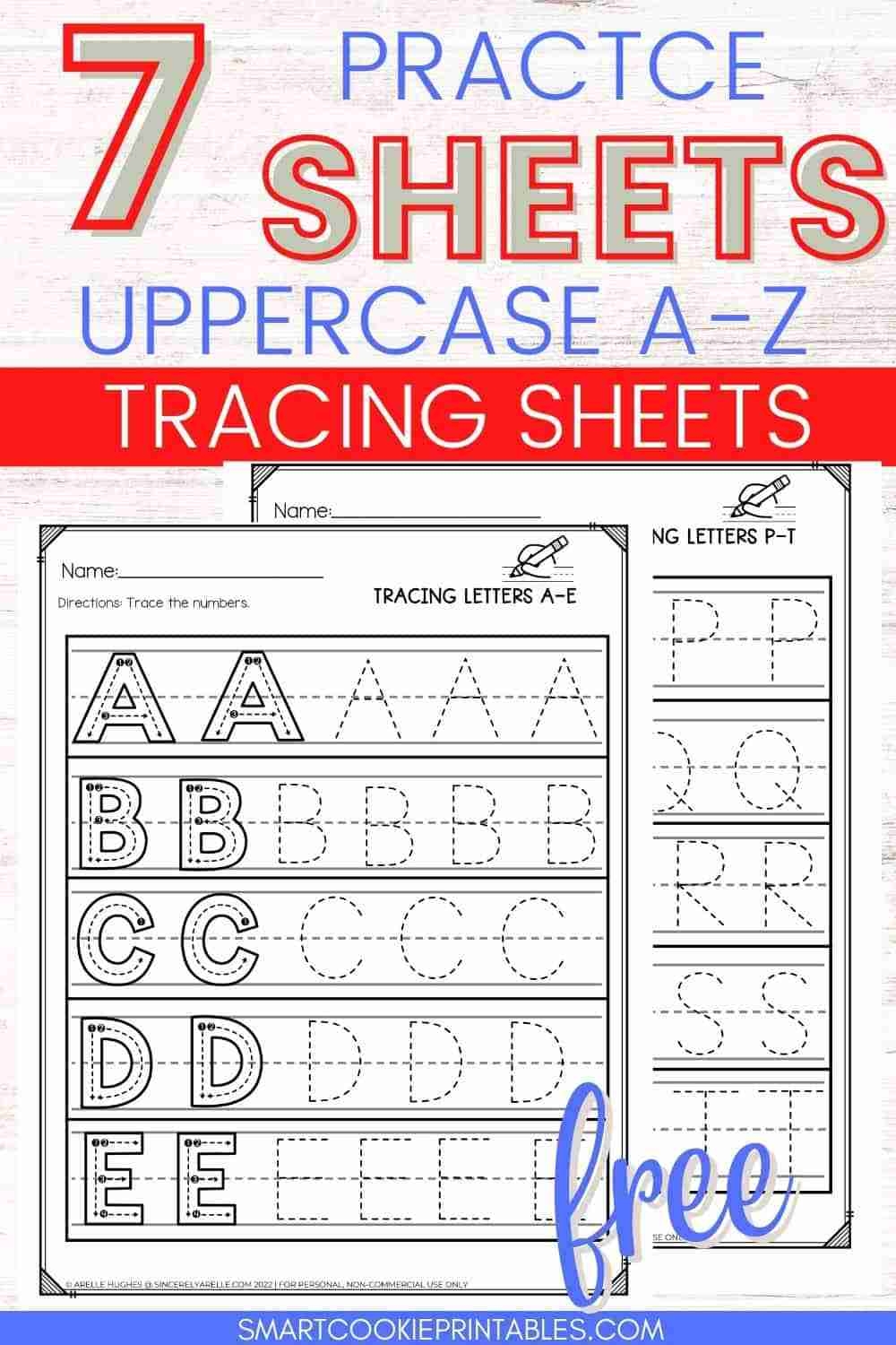 Free Alphabet Tracing Worksheets A Z Infoupdate