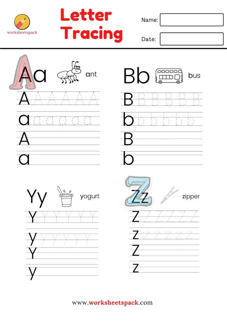 alphabet tracing worksheets a z alphabet tracing worksheets a z