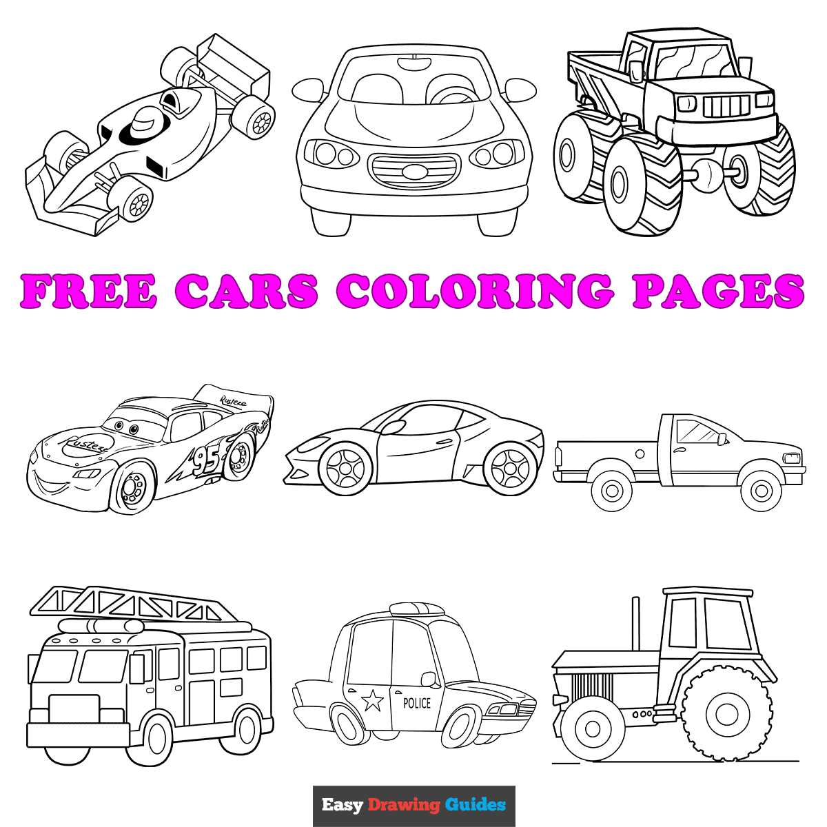 free printable color sheets cars