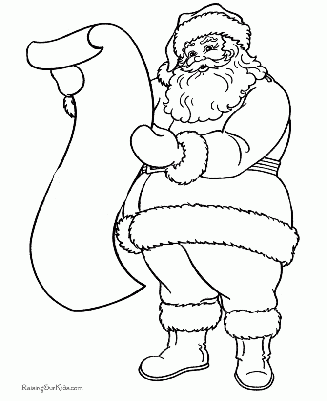 Free Christmas Coloring Sheets Santa 39 s List Free Christmas Coloring Sheets Santa 39 s List
