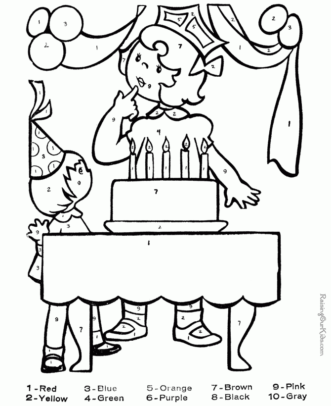 Free Color By Number Coloring Picture 016 Free Color By Number Coloring Picture 016