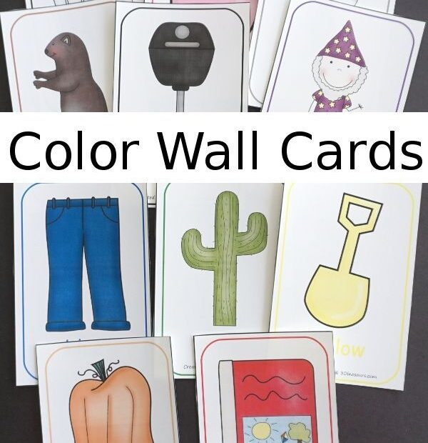 Free Color Wall Cards 11 Wall Cards With Color Word And Picture In