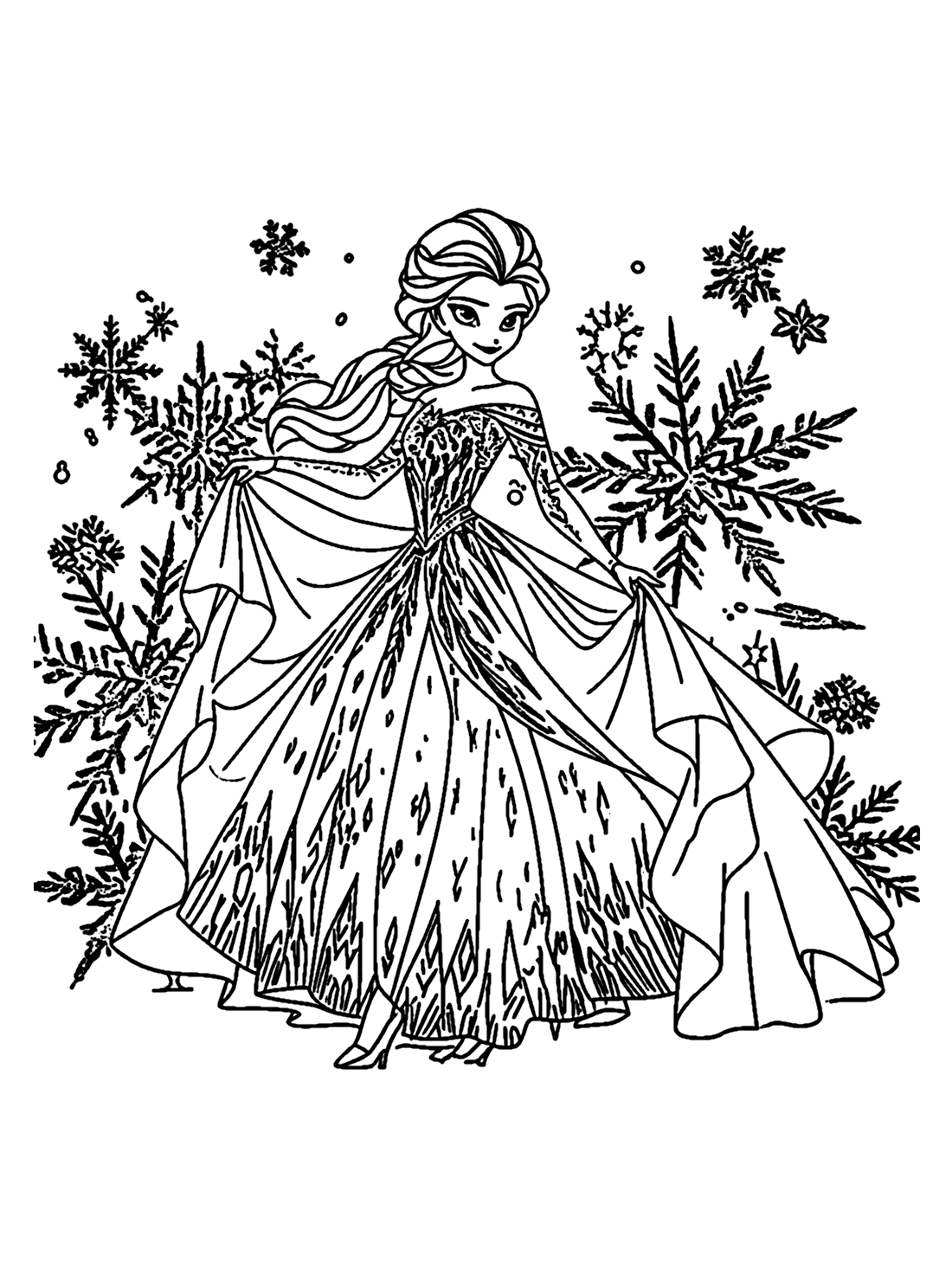 Free Coloring Pages Elsa Coloring Online Free