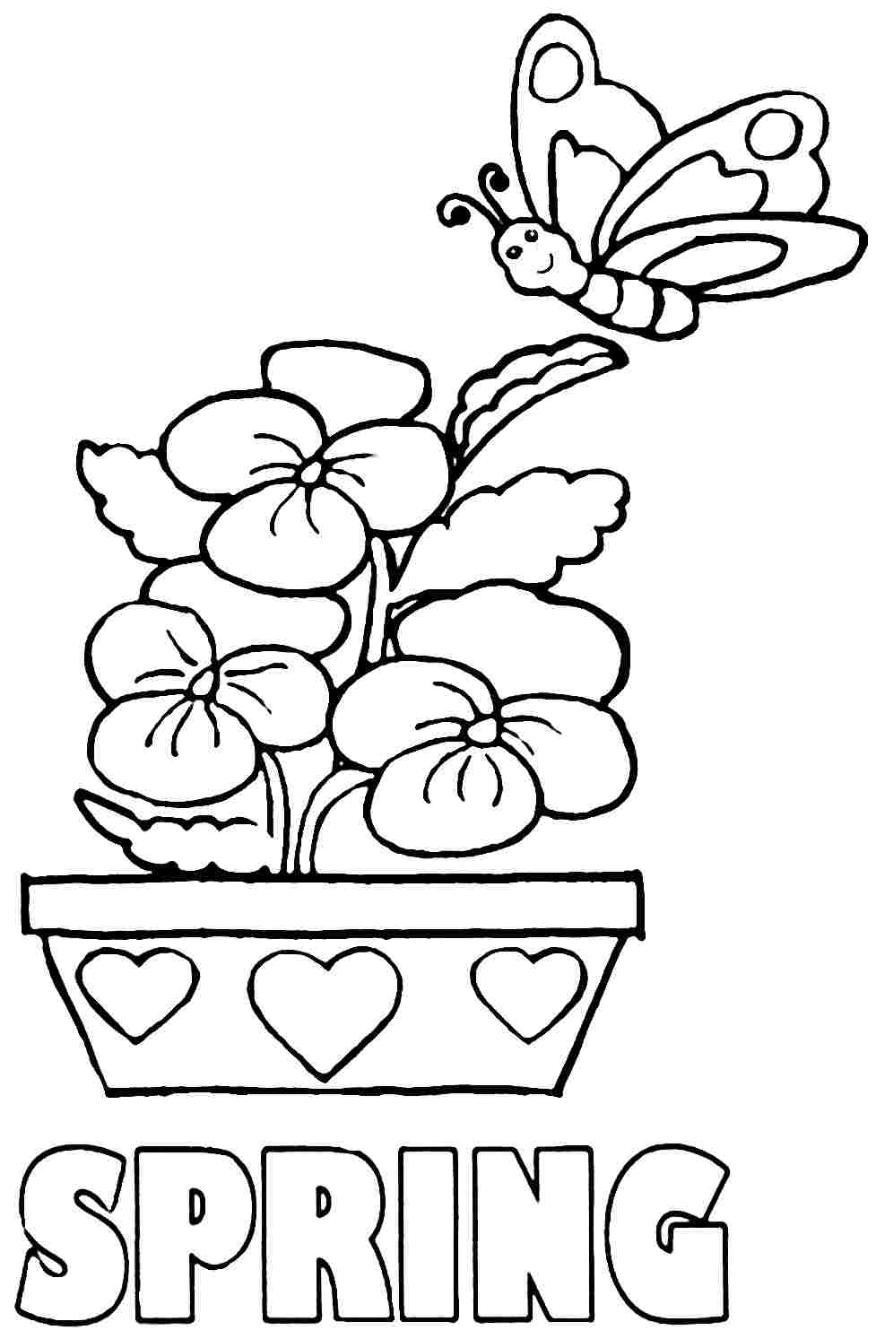 Free Coloring Pages Spring Season Coloring Home Free Coloring Pages Spring Season Coloring Home