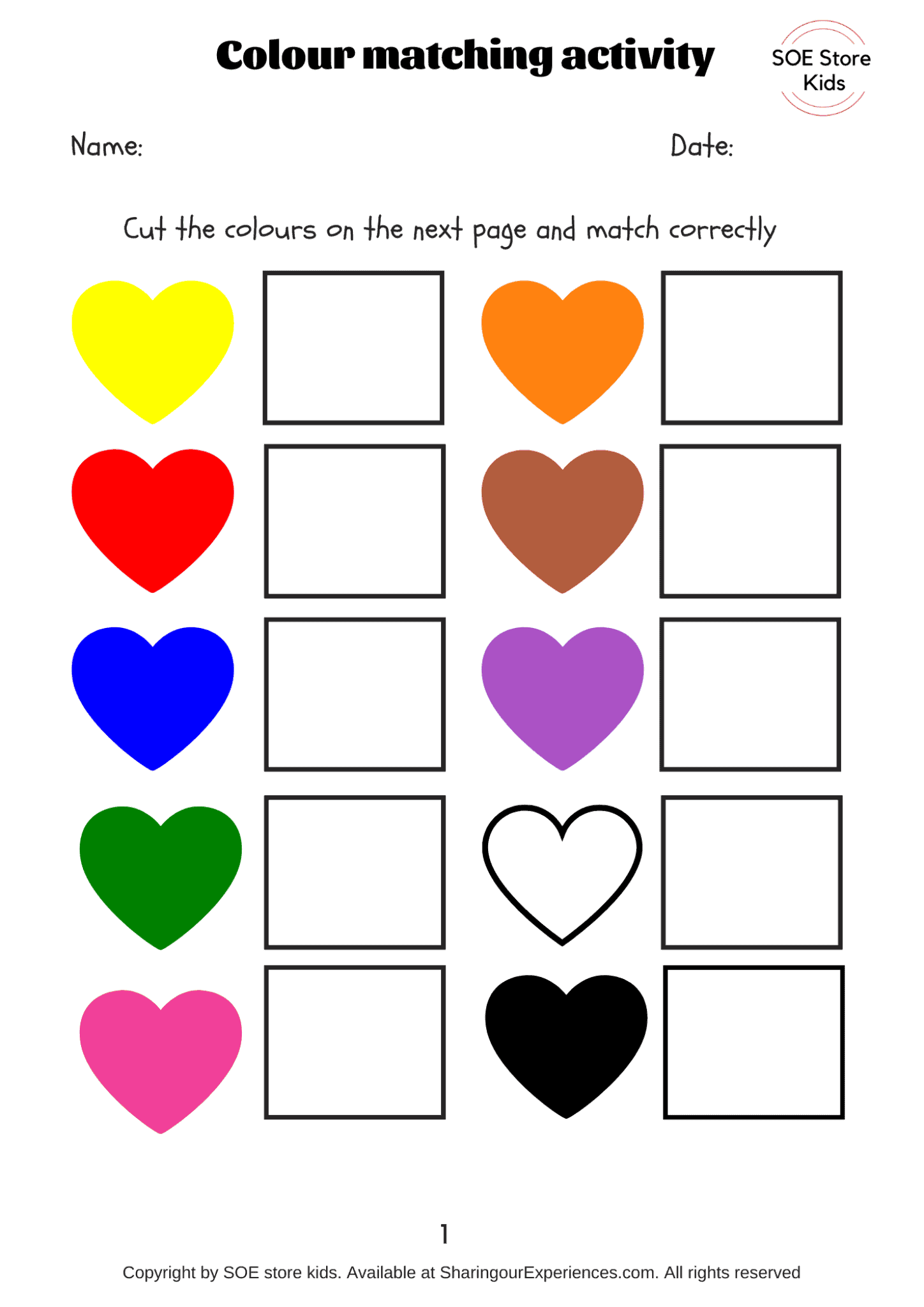 Free Colors Matching Activities For Toddlers Printable Pdf Sharing Free Colors Matching Activities For Toddlers Printable Pdf Sharing