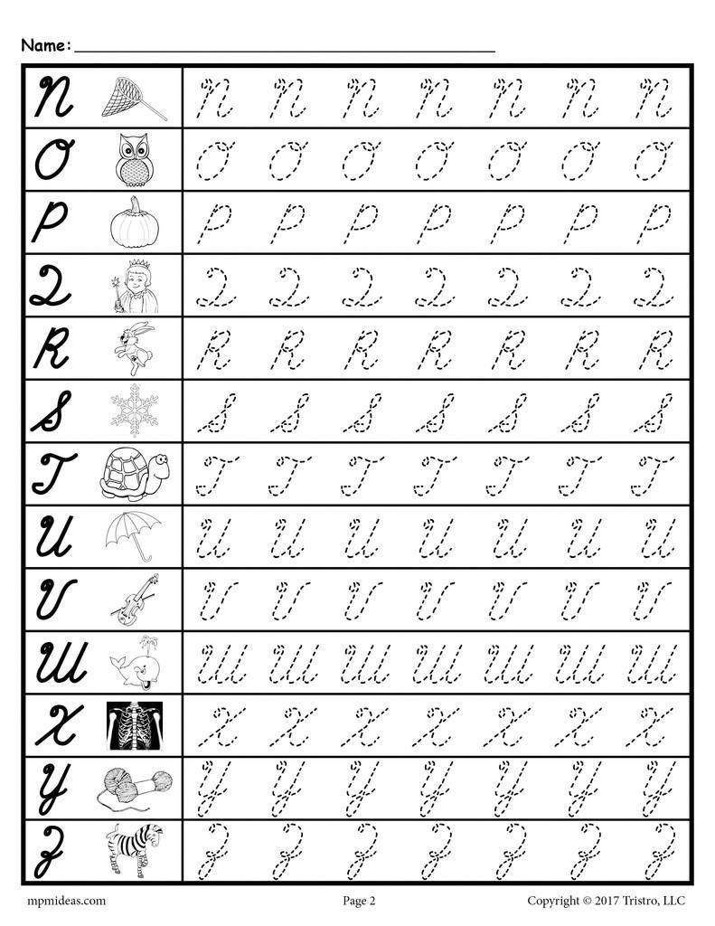 Free Cursive Worksheets Download Printable Cursive Alphabet Free Free Cursive Worksheets Download Printable Cursive Alphabet Free