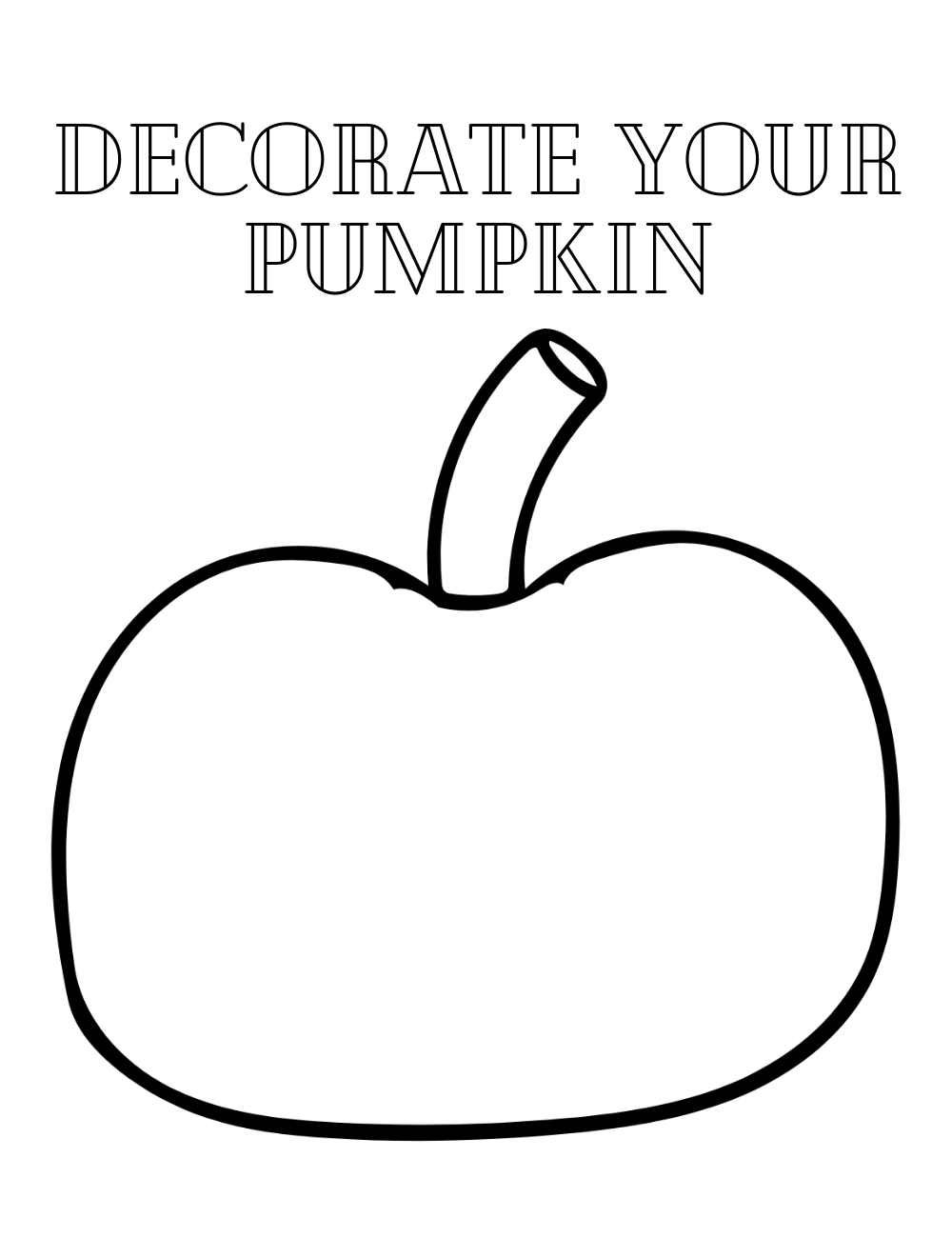 FREE Decorate Your Pumpkin Coloring Sheet Paper Scissors Craft
