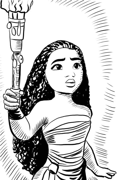 Moana Drawing Coloring Moana Drawing Coloring