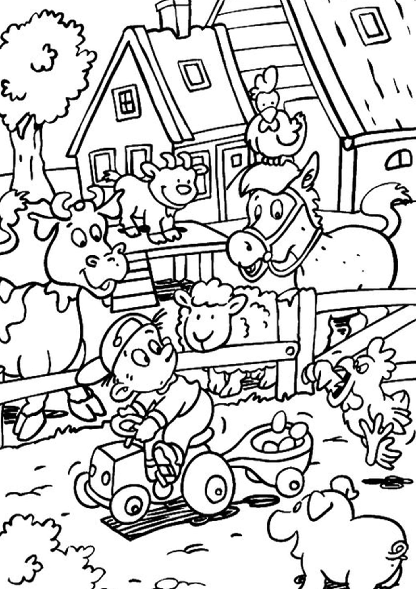 Free Easy To Print Farm Animal Coloring Pages Tulamama Free Easy To Print Farm Animal Coloring Pages Tulamama
