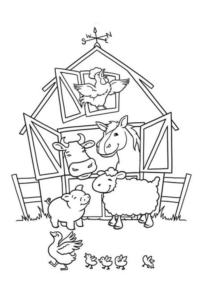 Free Easy To Print Farm Animal Coloring Pages Tulamama Free Easy To Print Farm Animal Coloring Pages Tulamama