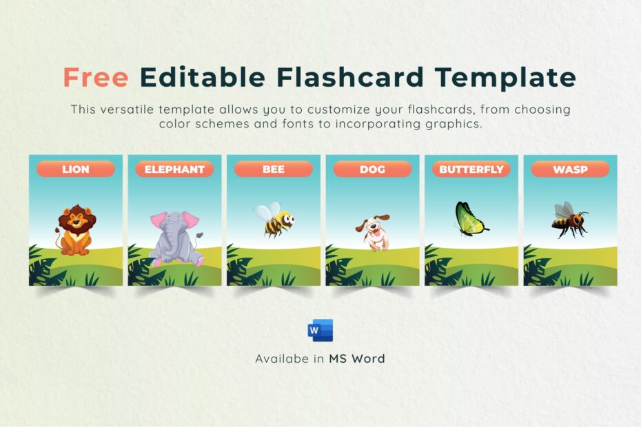 Free Editable Flashcard Template Download In Word Template