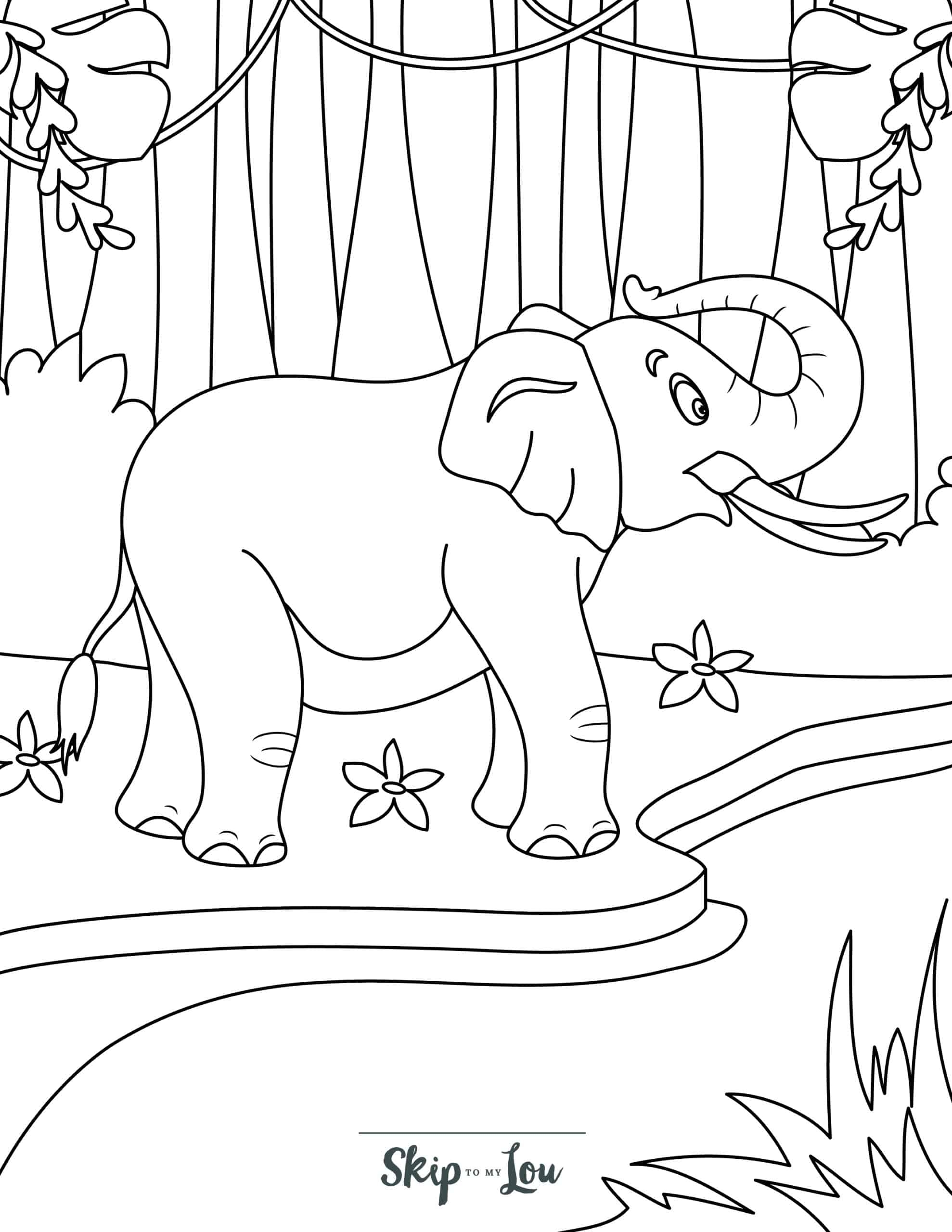elephant coloring sheet elephant coloring sheet