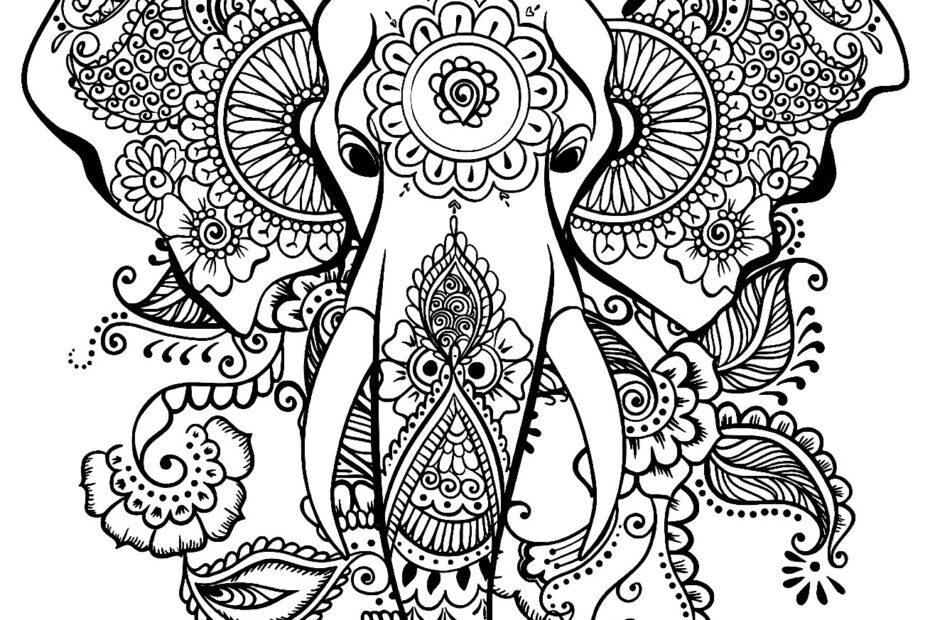 Free Elephant Drawing To Print And Color Elephant Coloring Pages
