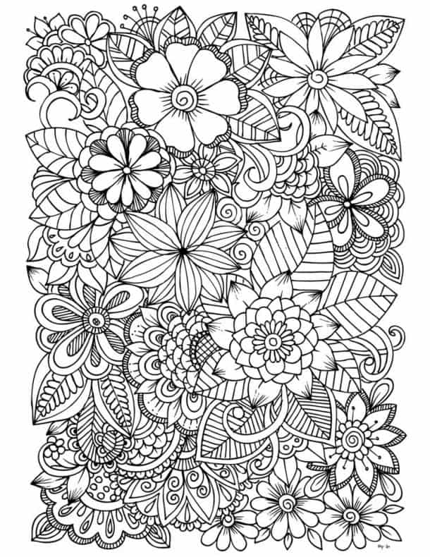 FREE Flower Coloring Pages For Kids And Adults Skip To My Lou FREE Flower Coloring Pages For Kids And Adults Skip To My Lou