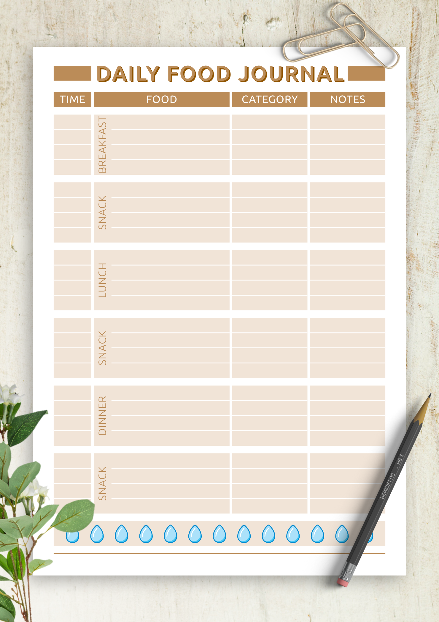 Free Food Journal Printable Free Food Journal Printable