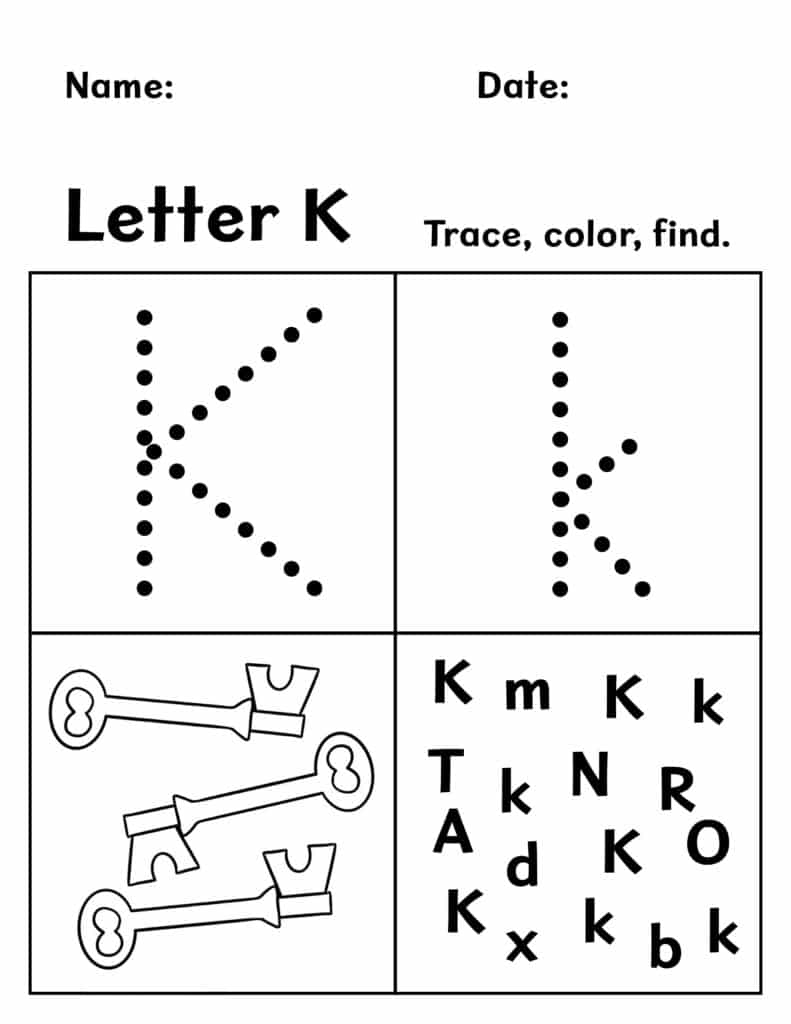 letter k worksheets free letter k worksheets free
