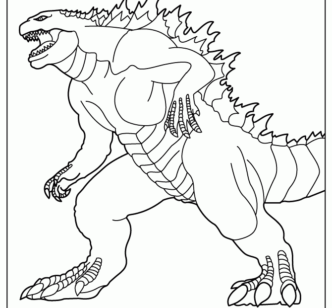 Free Godzilla Coloring Pages Coloring Home