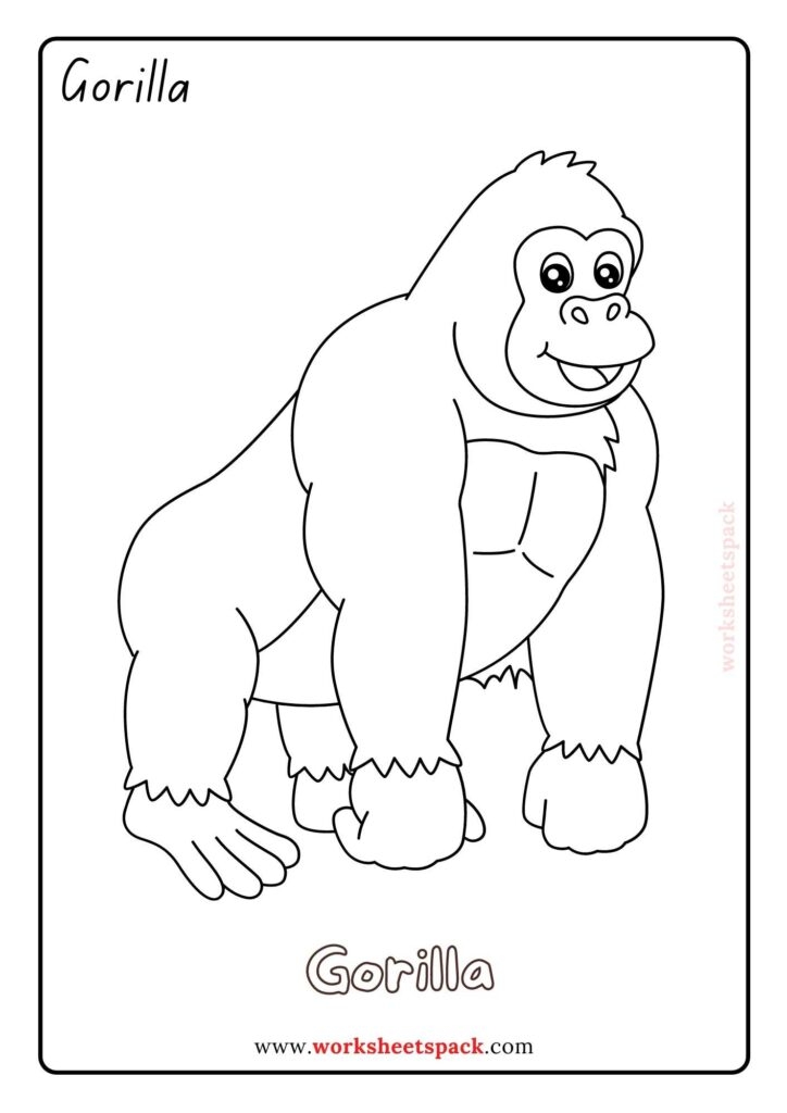 Free Jungle Animal Coloring Pages PDF Worksheetspack Free Jungle Animal Coloring Pages PDF Worksheetspack