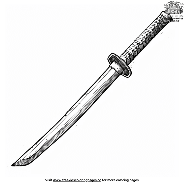 Free Katana Ninja Sword Coloring Pages For Kids Free Katana Ninja Sword Coloring Pages For Kids