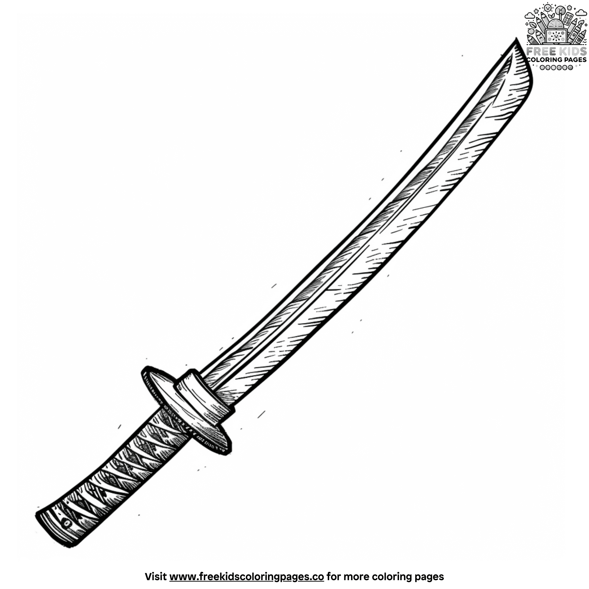 Free Katana Ninja Sword Coloring Pages For Kids Free Katana Ninja Sword Coloring Pages For Kids