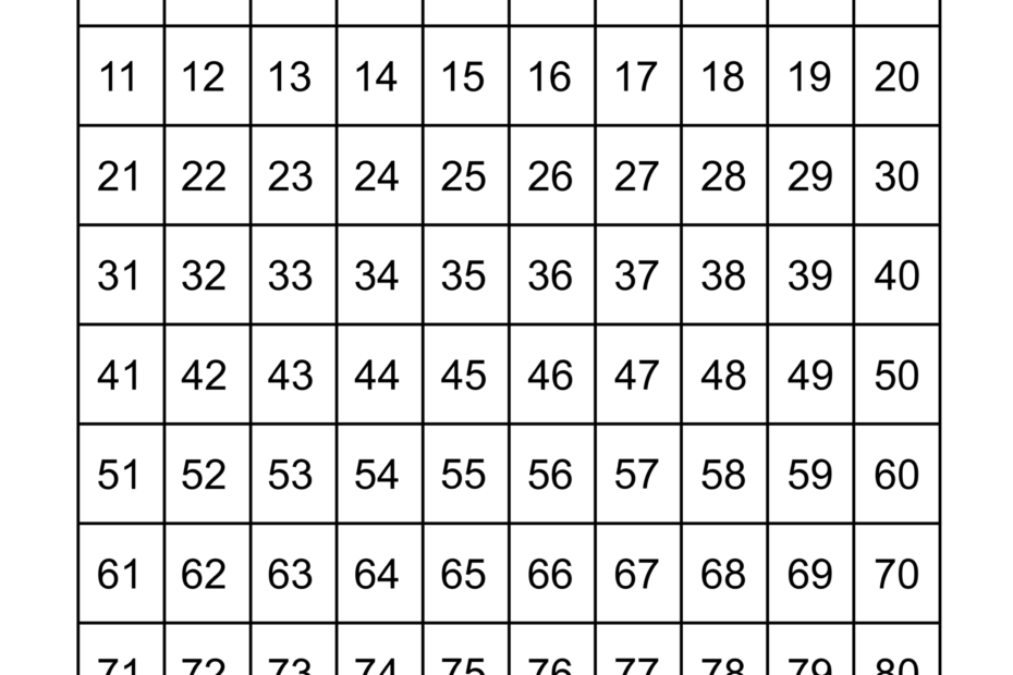 Free Large Printable Numbers 100 Printable Numbers Numbers 60 OFF